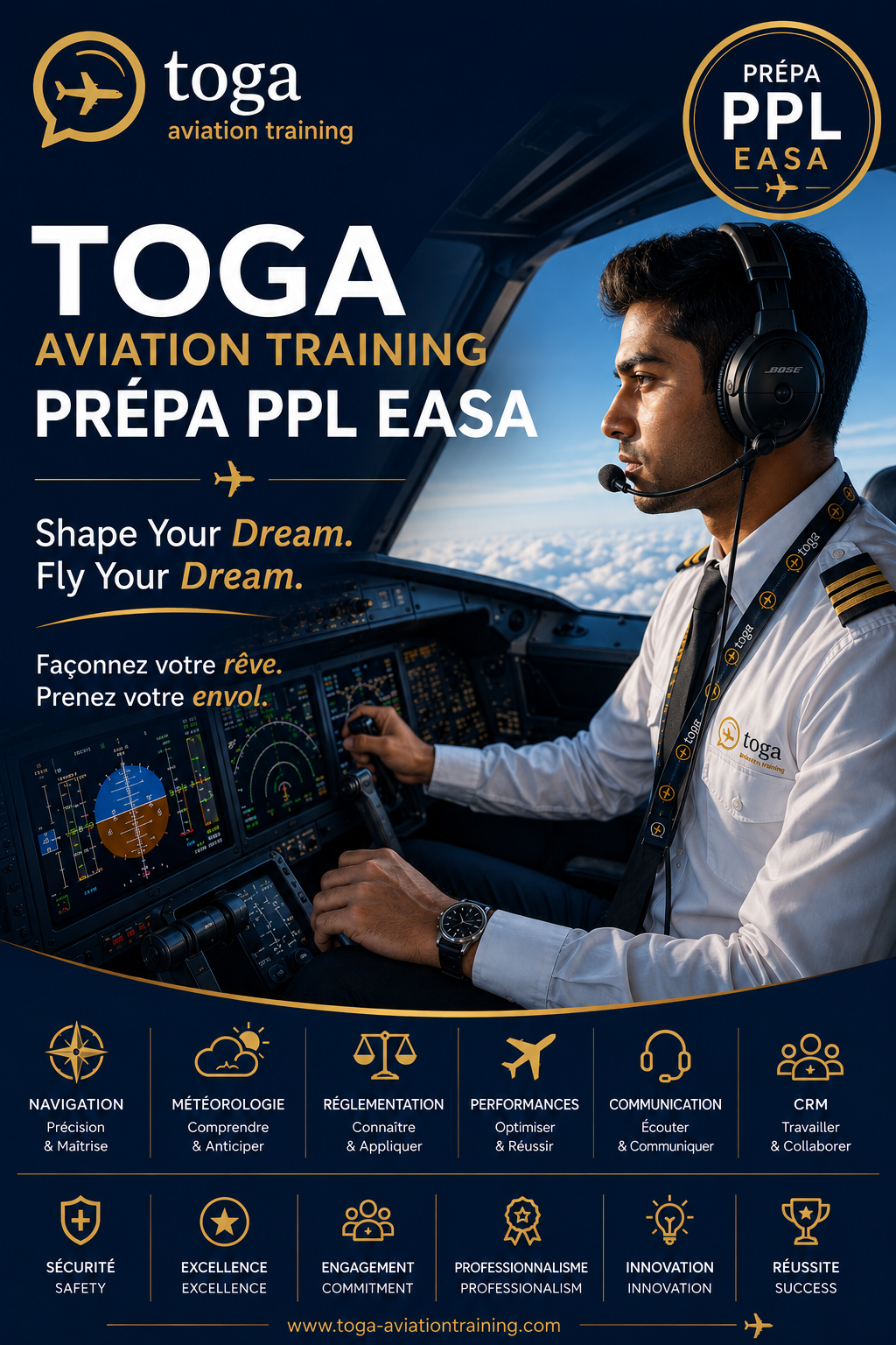 PPL(A) PROGRAM - EASA Standards - Formation professionnelle aviation - TOGA Aviation Training